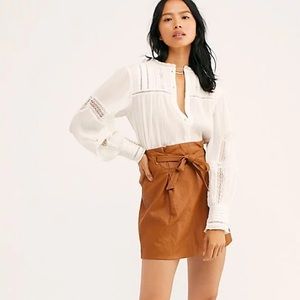 Free People Emma Button-down white blouse.